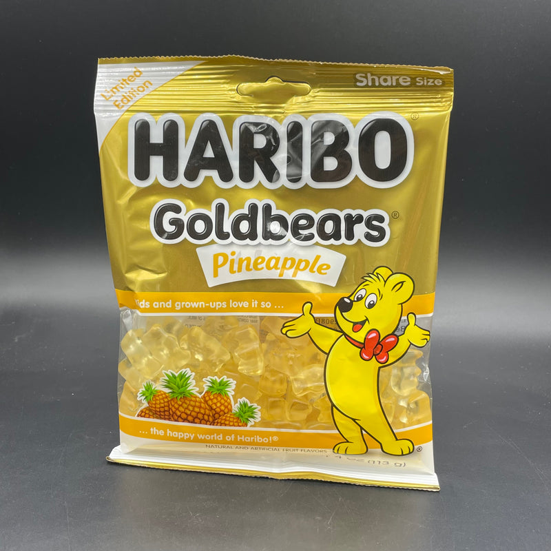 NEW Limited Edition Haribo Goldbears - Pineapple, Share Size Gummy Candy 113g (USA) LIMITED EDITION