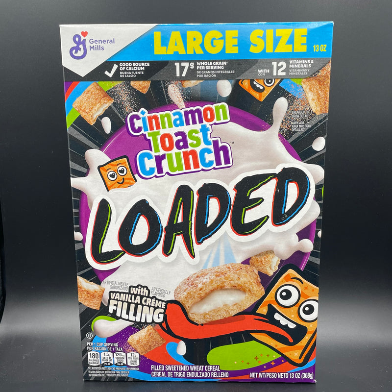NEW Cinnamon Toast Crunch - LOADED With Vanilla Creme Filling! Large Size 368g (USA)