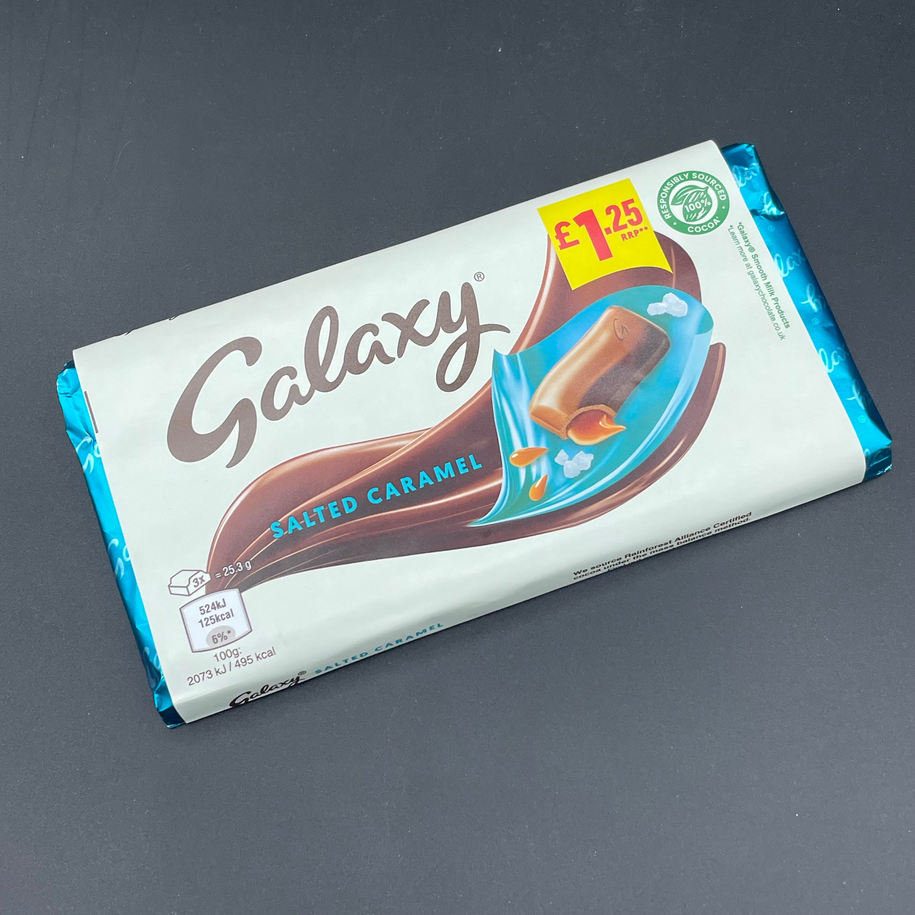 New Galaxy Salted Caramel Chocolate Block 135g Uk New