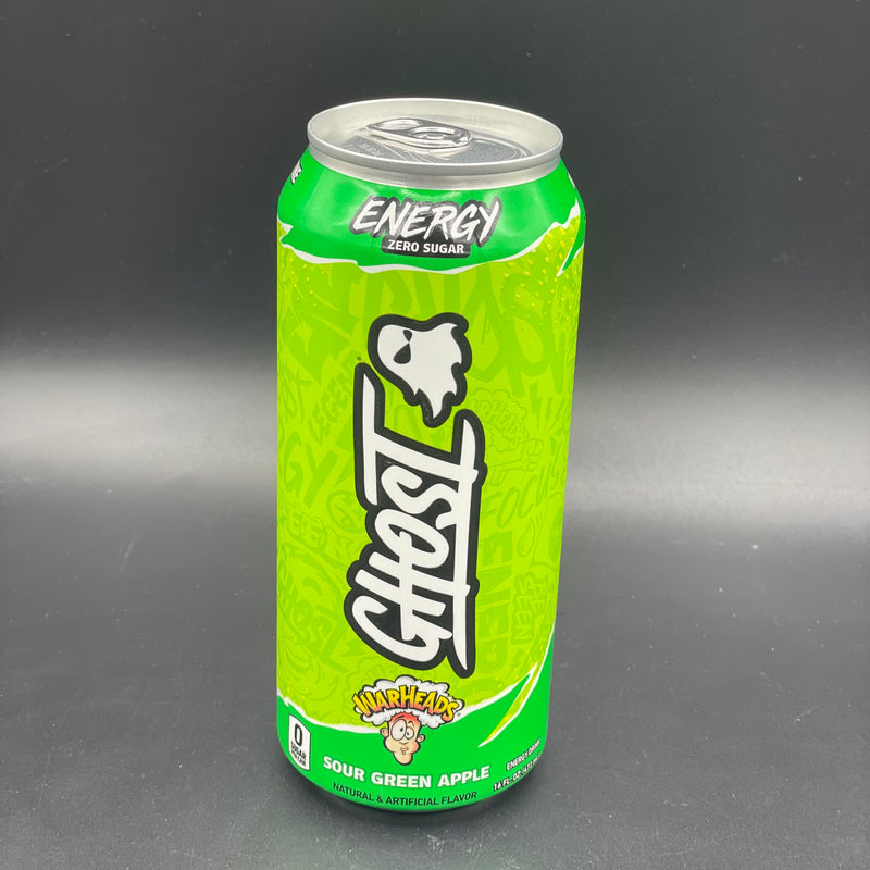 NEW Ghost Energy, Warheads Sour Green Apple Flavour - Zero Sugar, Five Calorie, Energy Drink 473ml (USA) (Copy)