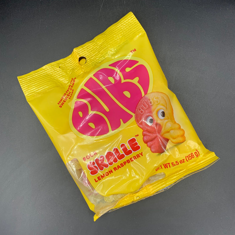 BUBS - Sour Skalle, Lemon Raspberry Flavoured Candy, 156g (USA)