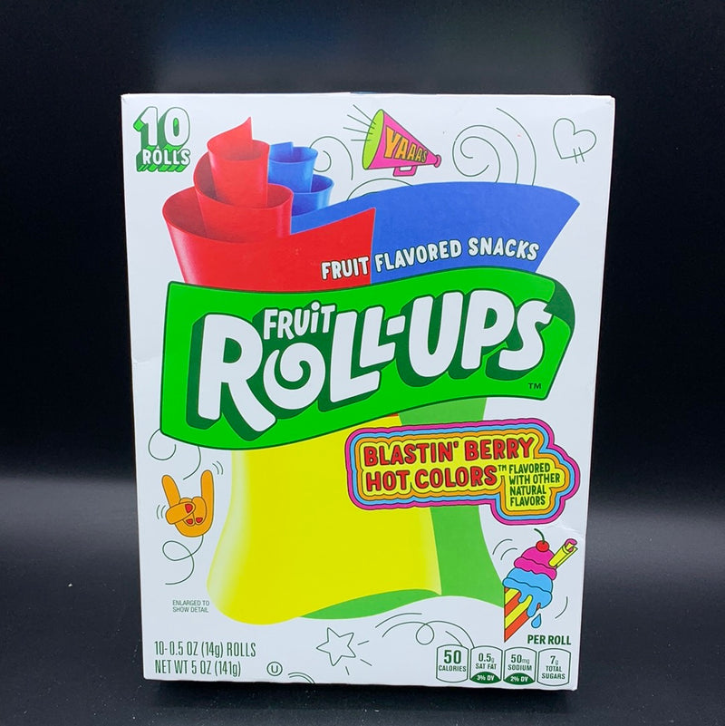 Fruit Roll-Ups - Blastin’ Berry Hot Colors, 10 Pack, 141g (USA)