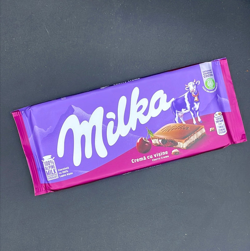 Milka Milk Chocolate Cherry Creme Flavour 100g (EURO)