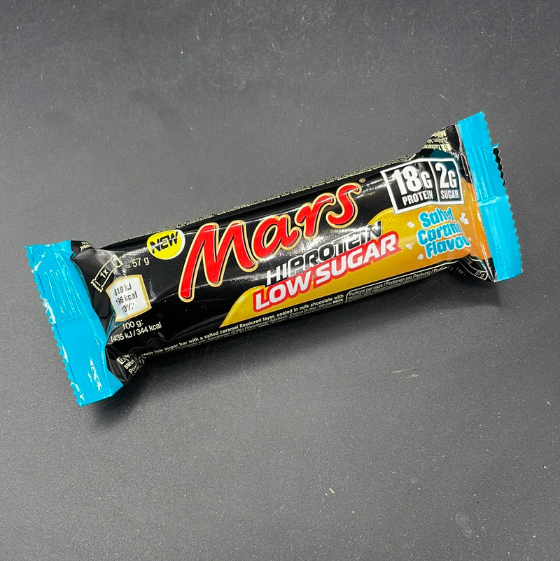 Mars Salted Caramel Flavour HiProtein LOW SUGAR Protein Bar with 18g of Protein, 2g of Sugar, 57g (UK)