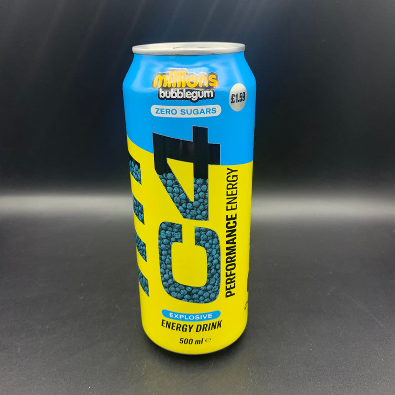 C4 Performance Energy - Millions Bubblegum Flavour, Carbonated Pre-Workout, Zero Sugar, 500ml (UK)