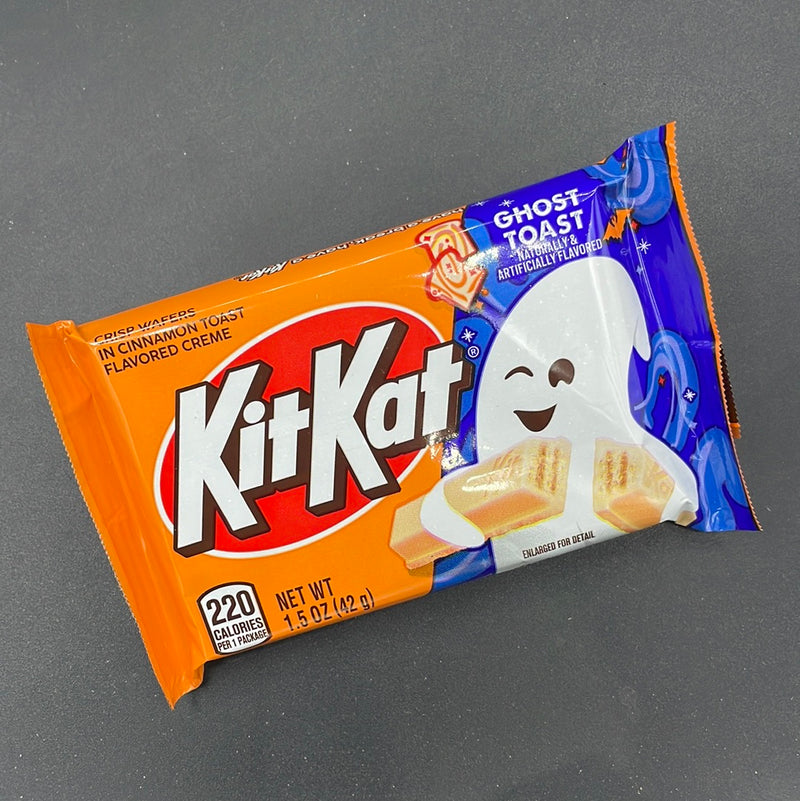 LIMITED EDITION Kit Kat - Ghost Toast. Crisp Wafers in Cinnamon Toast Flavoured Creme, 42g (USA) HALLOWEEN