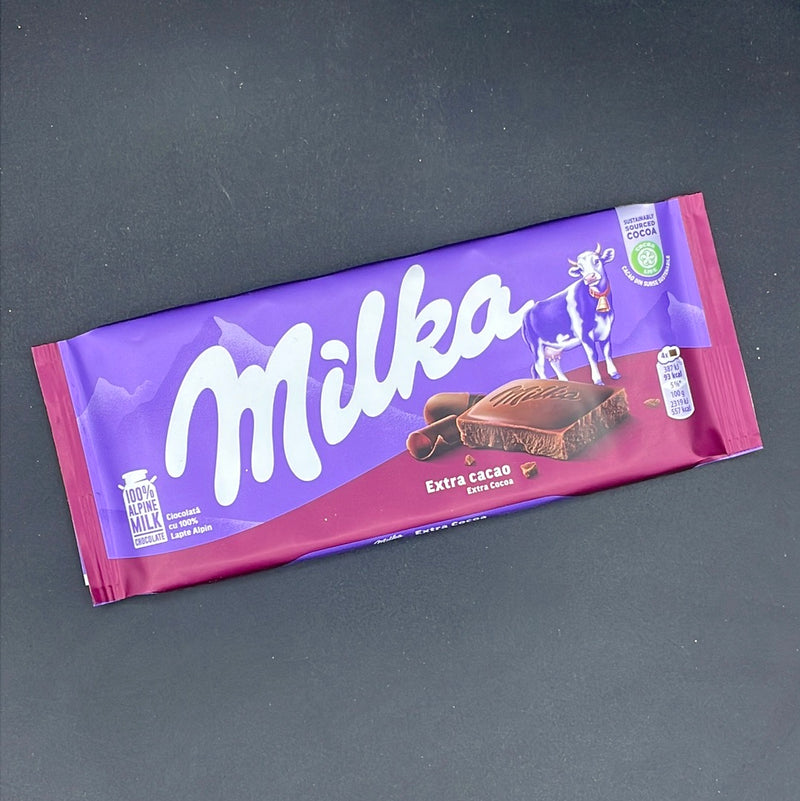 Milka Extra Cocoa Chocolate Block 100g (EURO)