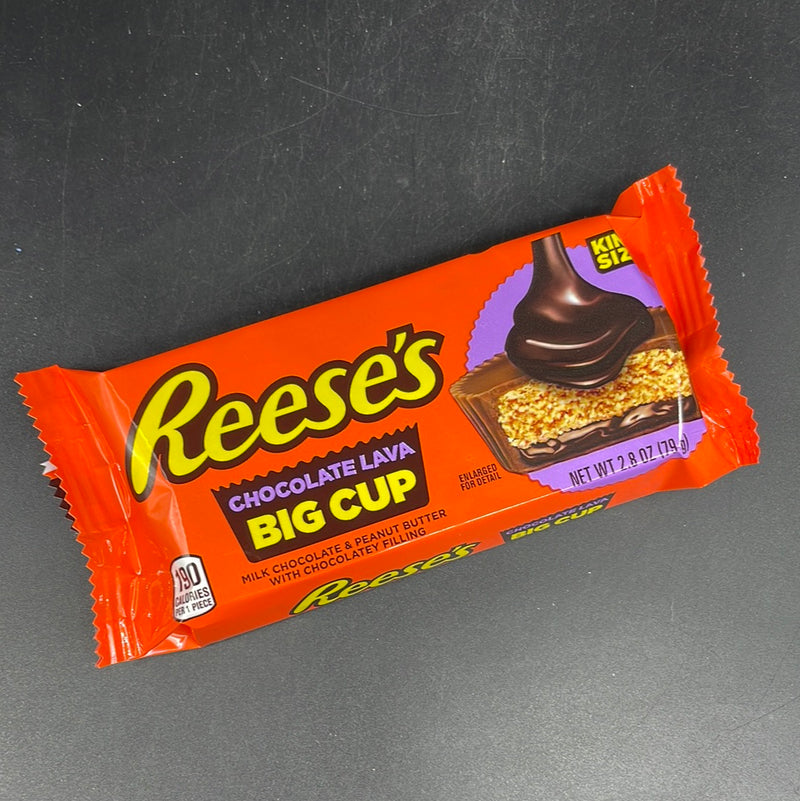 Reese's Chocolate Lava Big Cup KING SIZE - Milk Choc & Peanut Butter Cup with Chocolatey Filling! 79g (USA)