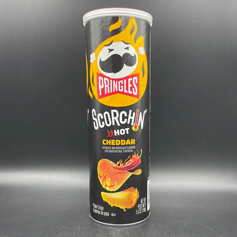 Pringles Scorchin’ Hot Cheddar Flavour Potato Crisps 158g (USA)