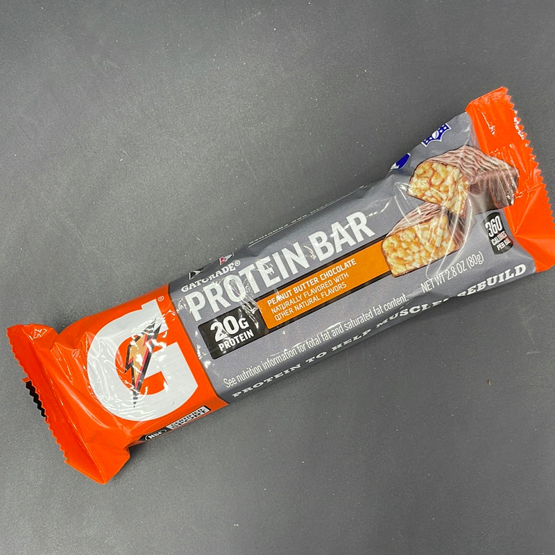 Gatorade Protein Bar, Peanut Butter Chocolate Flavour, with 20g of Protein, 80g (USA)