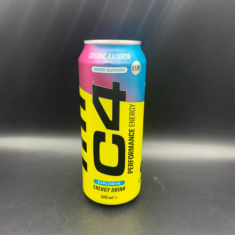 C4 Performance Energy - Cosmic Rainbow Flavour, Carbonated Pre-Workout, Zero Sugar, 500ml (UK)