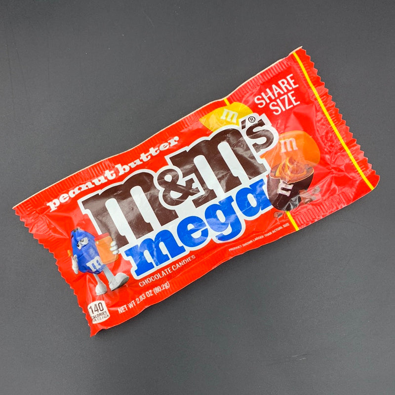 NEW M&M’s Mega - Peanut Butter Flavour, Share Size 80g (USA)