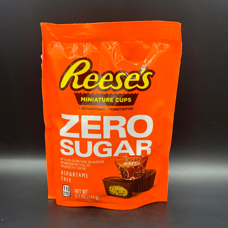 Reese’s - ZERO SUGAR - Peanut Butter Chocolate Miniature Cups, 144g (USA). (Aspartame Free)