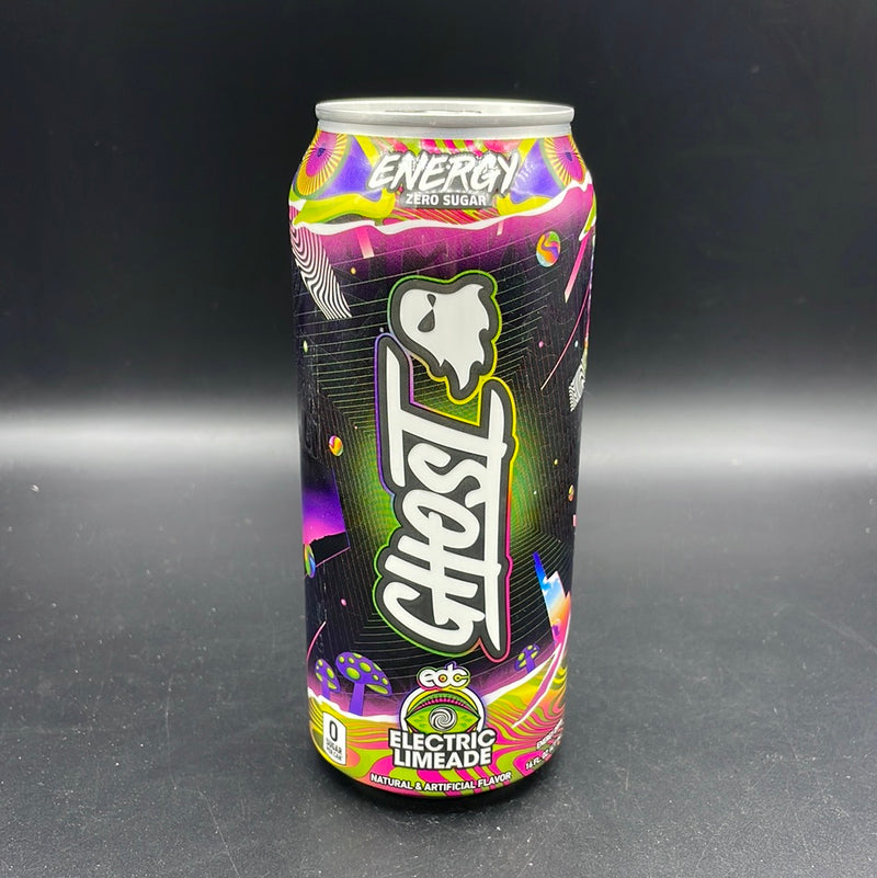 Ghost Energy, EDC Edition, Electric Limeade Flavour - Zero Sugar, 10 Calorie, Energy Drink 473ml (USA) LIMITED EDITION