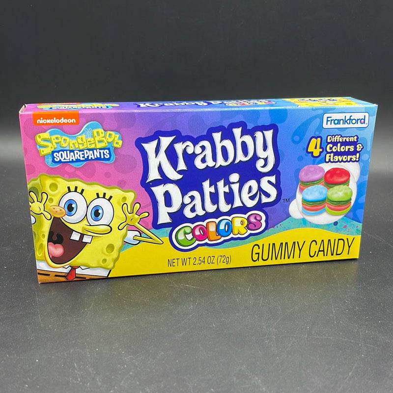 Frankford SpongeBob - Krabby Patties Colors - Gummy Candy, Theatre Box, 72g (USA)