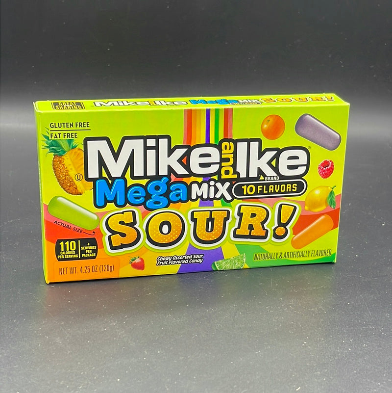 Mike and Ike - Sour Mega Mix, Assorted Sour Fruit Flavours, 120g (USA)