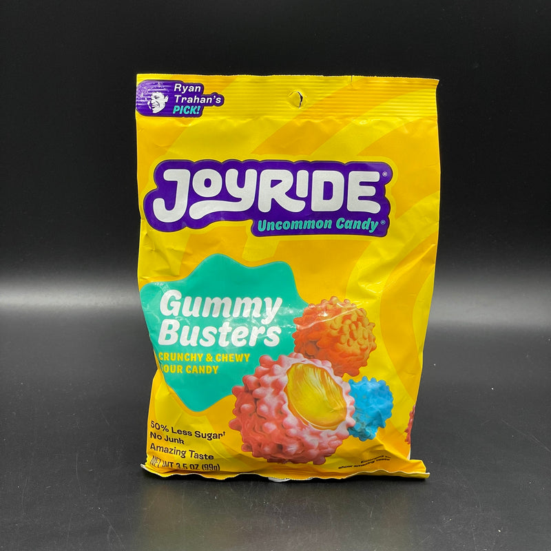 JoyRide - Uncommon Candy! Gummy Busters, Crunchy & Chewy Sour Candy. 50% Less Sugar, No Junk, Amazing Taste. 99g (USA) Ryan Trahan’s Viral Candy!