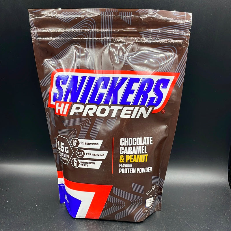 Snickers - HiProtein, Chocolate Caramel & Peanut Flavour Whey Protein Powder 480g (UK)