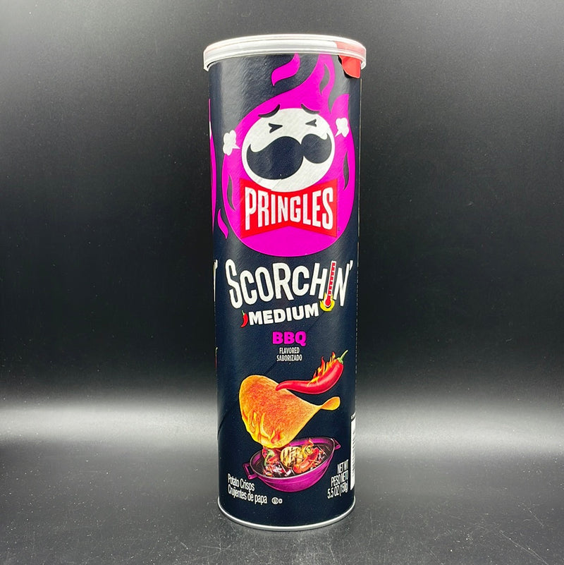 Pringles Scorchin’ Medium BBQ Flavour Potato Crisps 158g (USA)