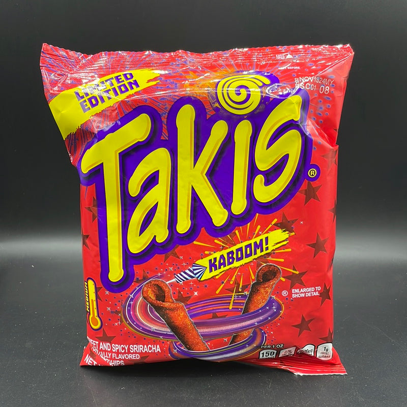 LIMITED EDITION Barcel Takis Kaboom! Sweet and Spicy Sriracha Flavoured Tortilla Chips 92g (USA)