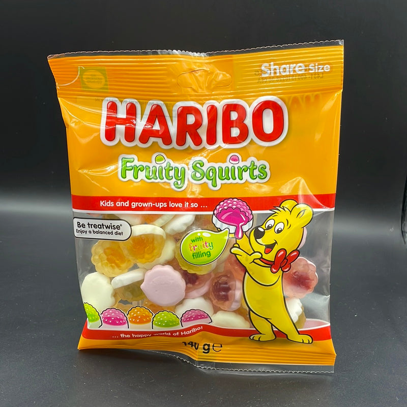 Haribo Fruity Squirts! Share Size Gummy Candy 140g (EURO)