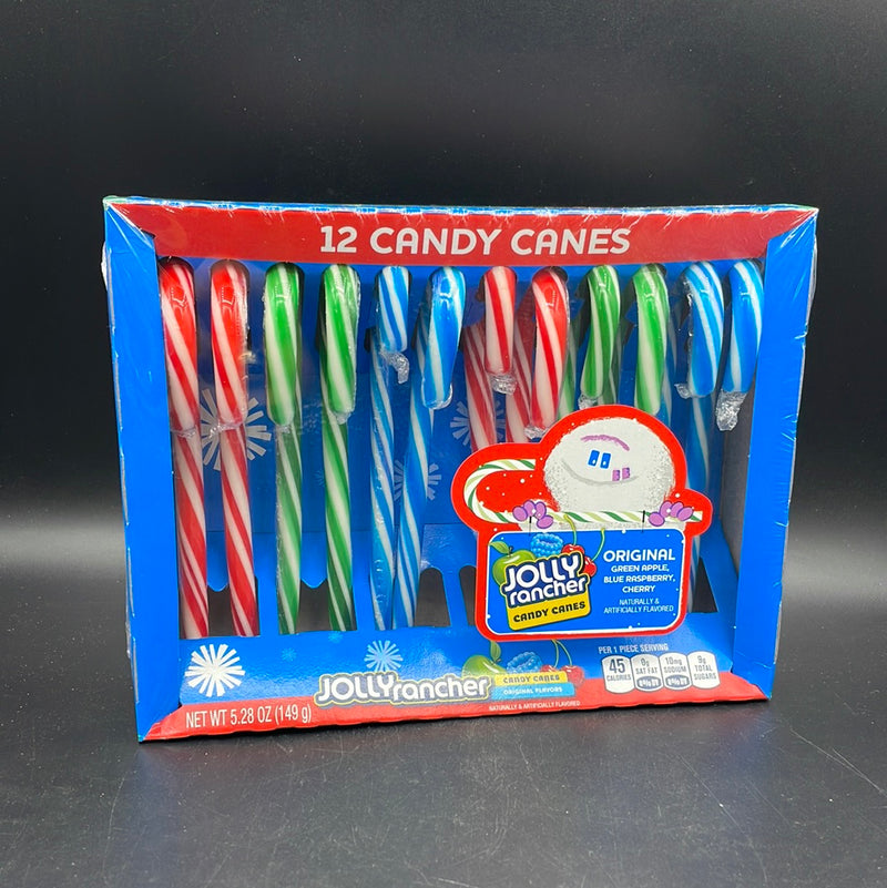 Jolly Rancher Candy Canes - Original Flavours, 12 Candy Canes 149g (USA) CHRISTMAS SPECIAL