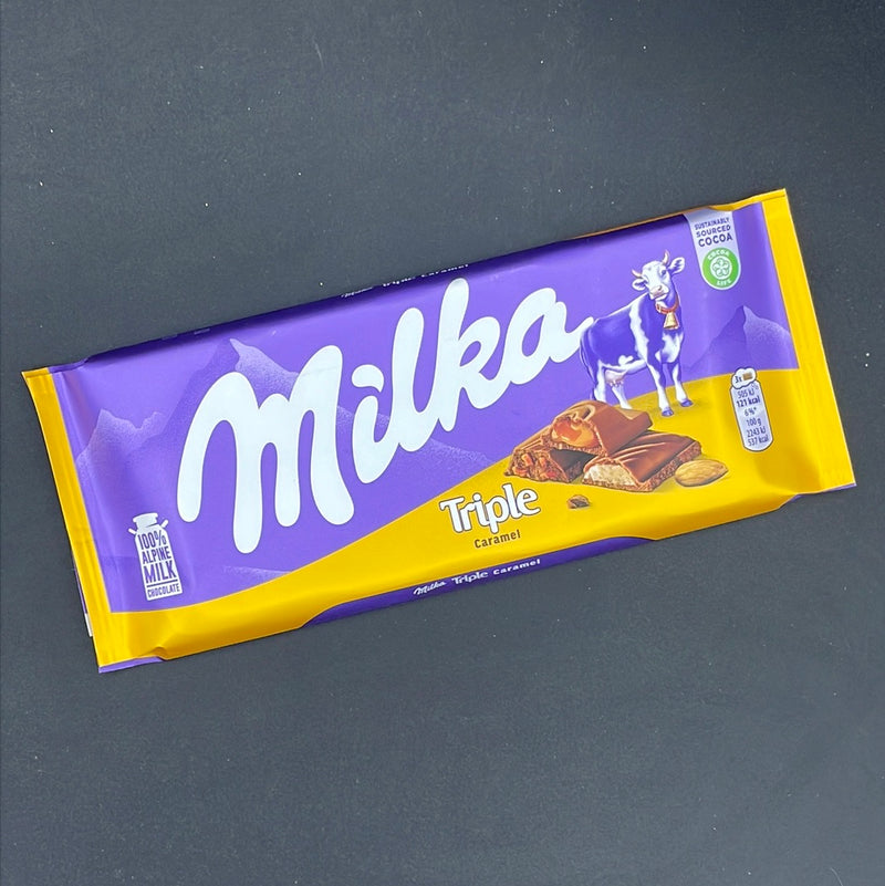 Milka Triple Caramel Chocolate Block 90g (EURO)