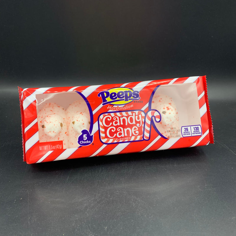 Peeps - Candy Cane Flavoured Marshmallow Chicks, (5 Chicks), 42g (USA) CHRISTMAS SPECIAL
