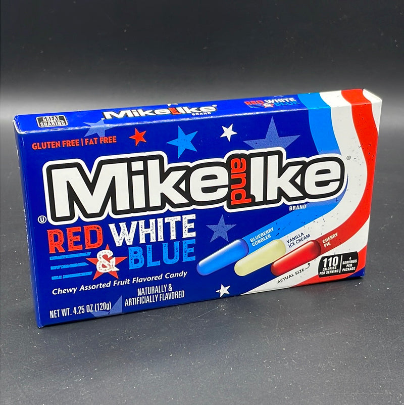 LIMITED Mike and Ike - Red, White & Blue - Chewy Assorted Fruit Flavour 120g (USA) LIMITED EDITION