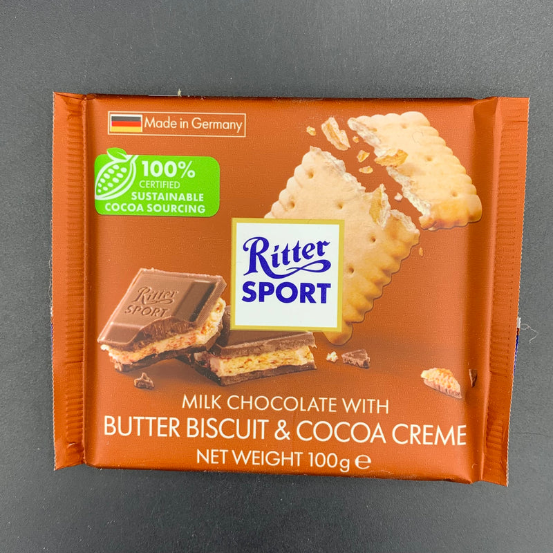 Ritter Sport - Milk Chocolate with Butter Biscuit & Cocoa Crème, 100g (GERMANY)