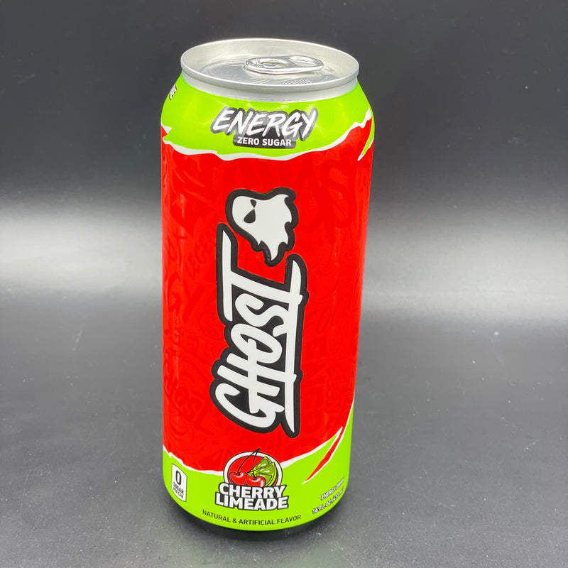 NEW Ghost Energy, Cherry Limeade Flavour - Zero Sugar, Five Calorie, Energy Drink 473ml (USA)