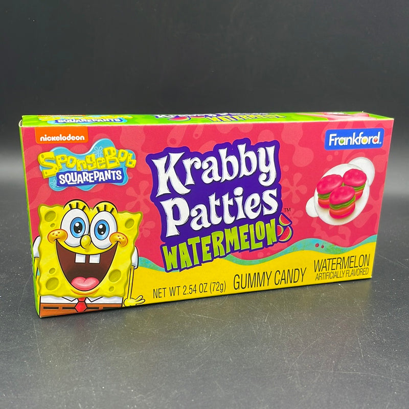 Frankford SpongeBob - Krabby Patties Watermelon - Gummy Candy, Theatre Box, 72g (USA)