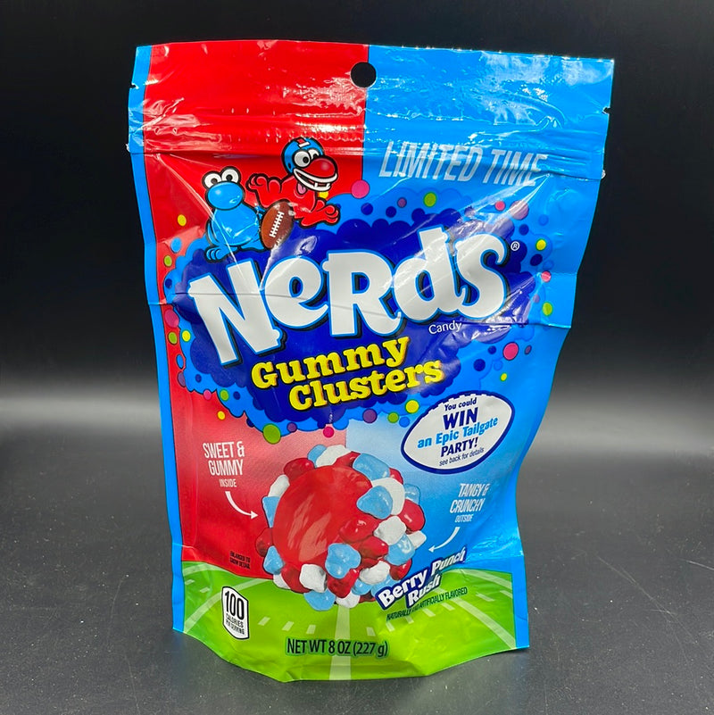 LIMITED EDITION Nerds Candy Gummy Clusters, Berry Punch Rush Flavour, Big Bag 227g (USA)