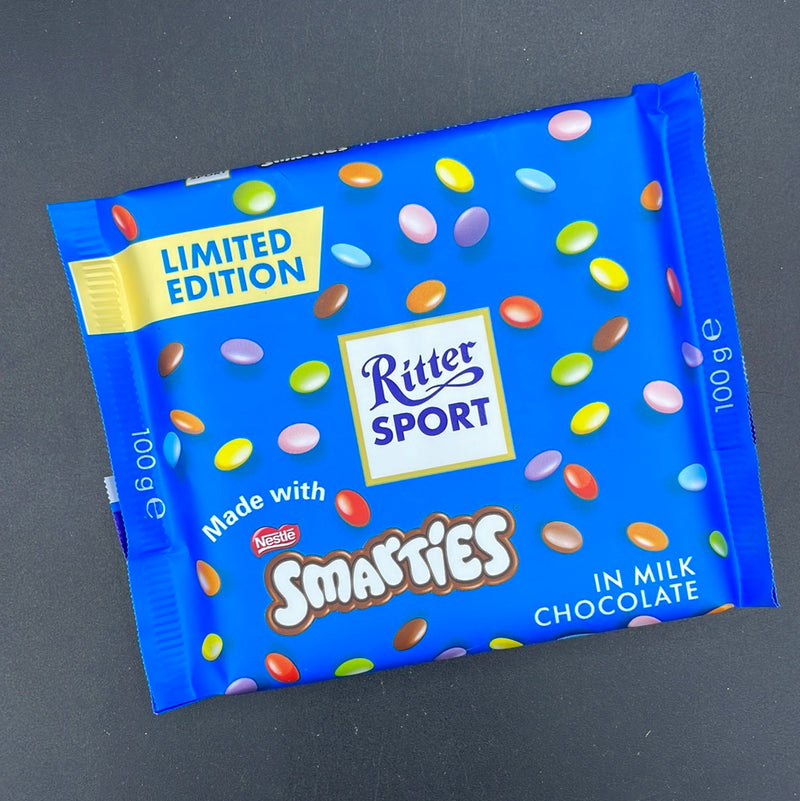 LIMITED EDITION Ritter Sport - Made with Smarties in Milk Chocolate, 100g (GERMANY)