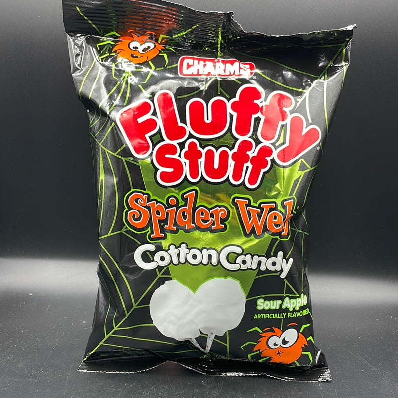 Fluffy Stuff - Spider Web. Sour Apple Flavoured Cotton Candy! 60g (USA) HALLOWEEN