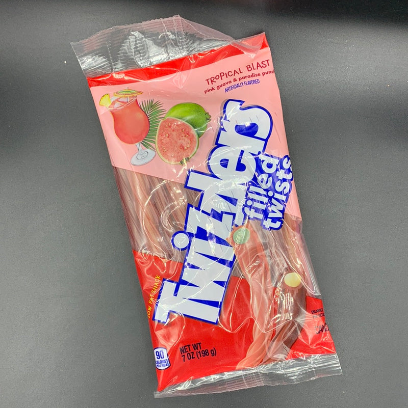 Twizzlers Filled Twists - Tropical Blast (Pink Guava & Paradise Punch Flavours), 198g, (USA).