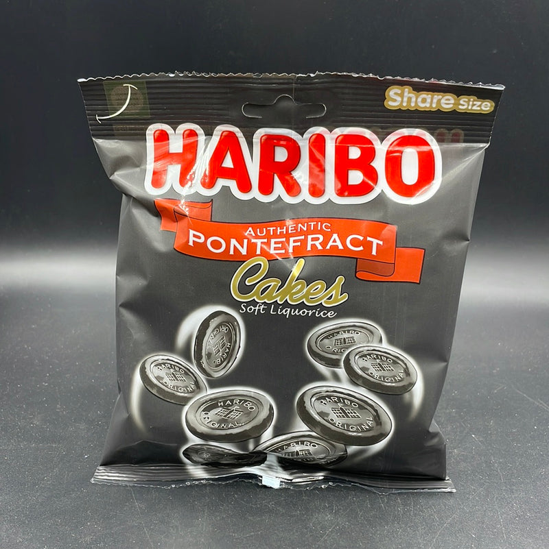 Haribo Authentic Pontefract Cakes - Soft Liquorice Flavour, Share Size Gummy Candy 160g (UK)