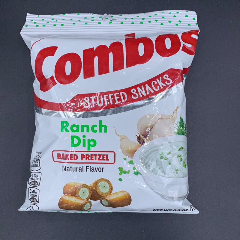 Combos Stuffed Snacks - Ranch Dip Flavour, Baked Pretzel 178g (USA)