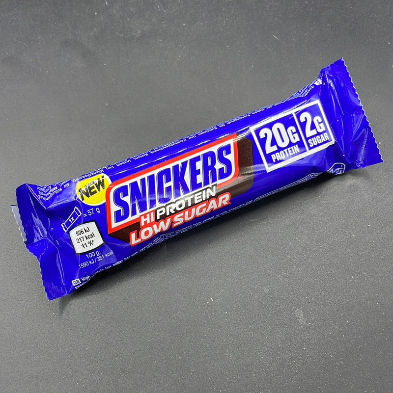 Snickers HiProtein LOW SUGAR Protein Bar with 20g of Protein, 2g of Sugar, 57g (UK)