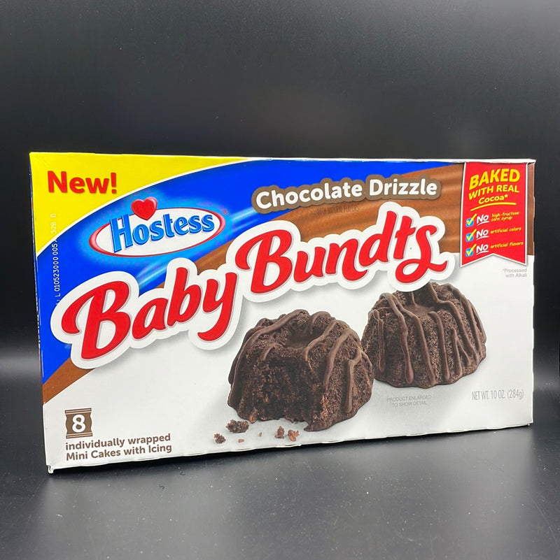 NEW Hostess Chocolate Drizzle Baby Bundts 8pk 284g (USA) SPECIAL