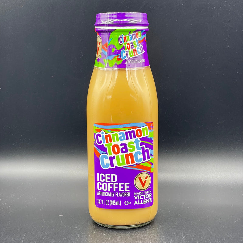 Victor Allen’s Cinnamon Toast Crunch Flavoured Iced Coffee, Glass Bottle 405ml (USA)a