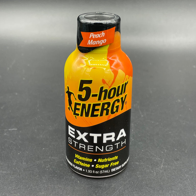 5 Hour Energy - Peach Mango Flavour. Extra Strength 57ml (USA) LIMITED STOCK