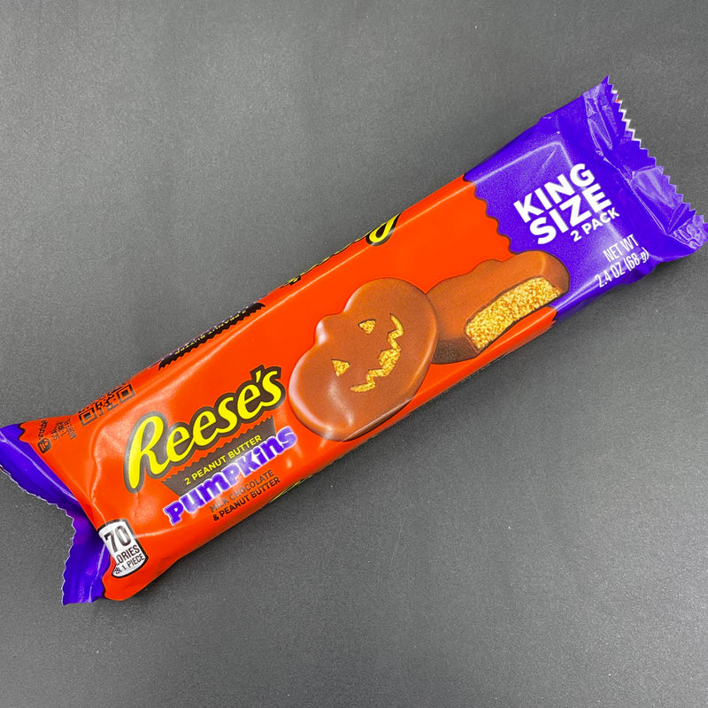 Reese’s Pumpkins! Milk Choc & Peanut Butter. King Size 68g (USA) HALLOWEEN SPECIAL