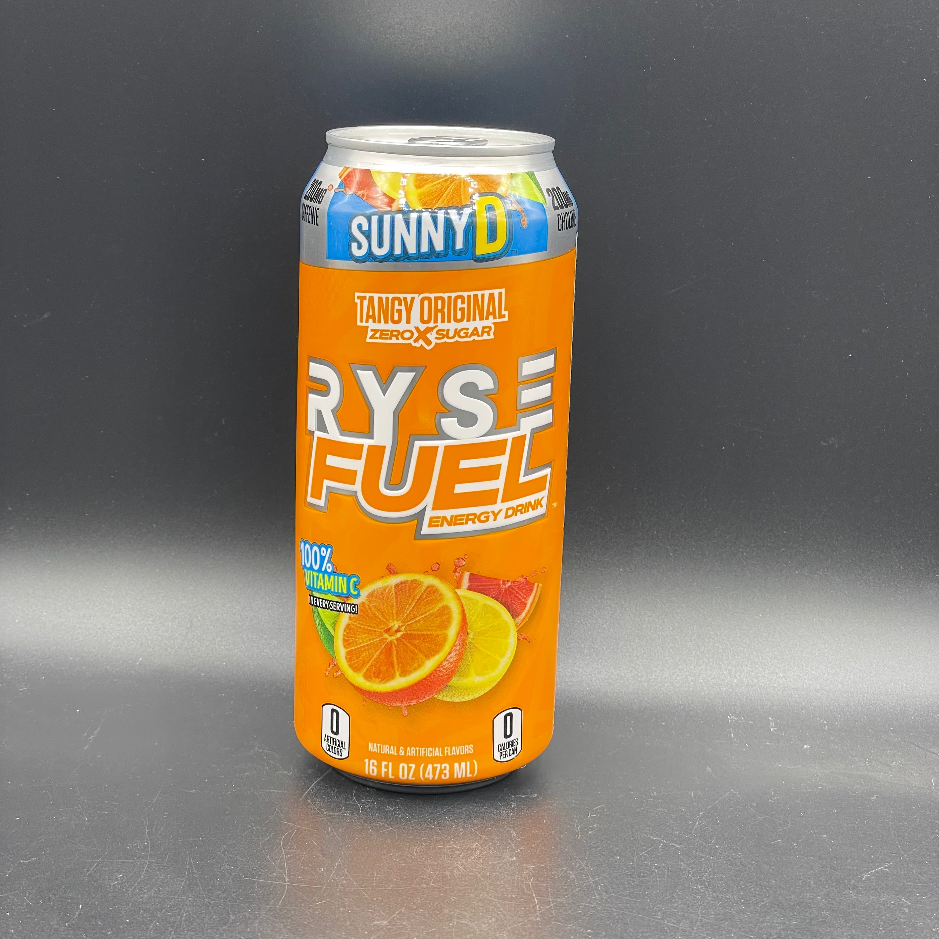 NEW Ryse Fuel Energy Drink Sunny D, Tangy Original Flavour. Zero Sug
