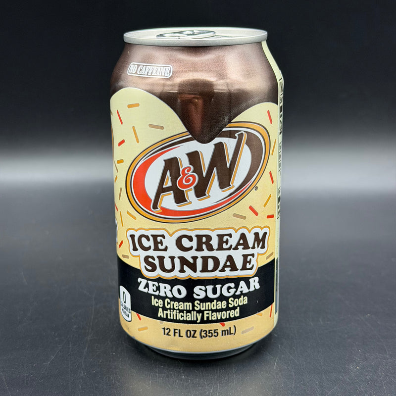 A&W ZERO SUGAR - Ice Cream Sundae Flavoured Soda, 355ml (USA)