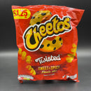 Cheetos Twisted - Sweet & Spicy, Flamin Hot Flavour Corn Puffs 65g Bag (UK)