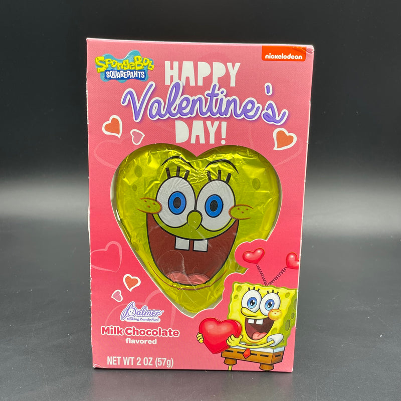 NEW Palmer Milk Chocolate Heart! SpongeBob Squarepants Edition (SponeBob Yellow), King Size 57g (UK) VALENTINES DAY RELEASE