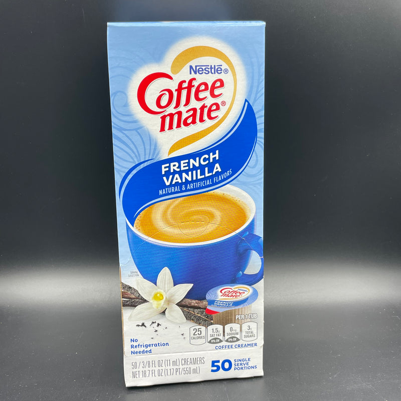 Nestle Coffee Mate Coffee Creamer French Vanilla Flavour - 50 Single Serve 11ml Tubs - 550ml (USA
