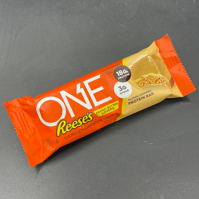 Reese’s ONE Peanut Butter Lovers Flavoured Protein Bar with 18g of Protein, 3g of Sugar, 60g (USA)