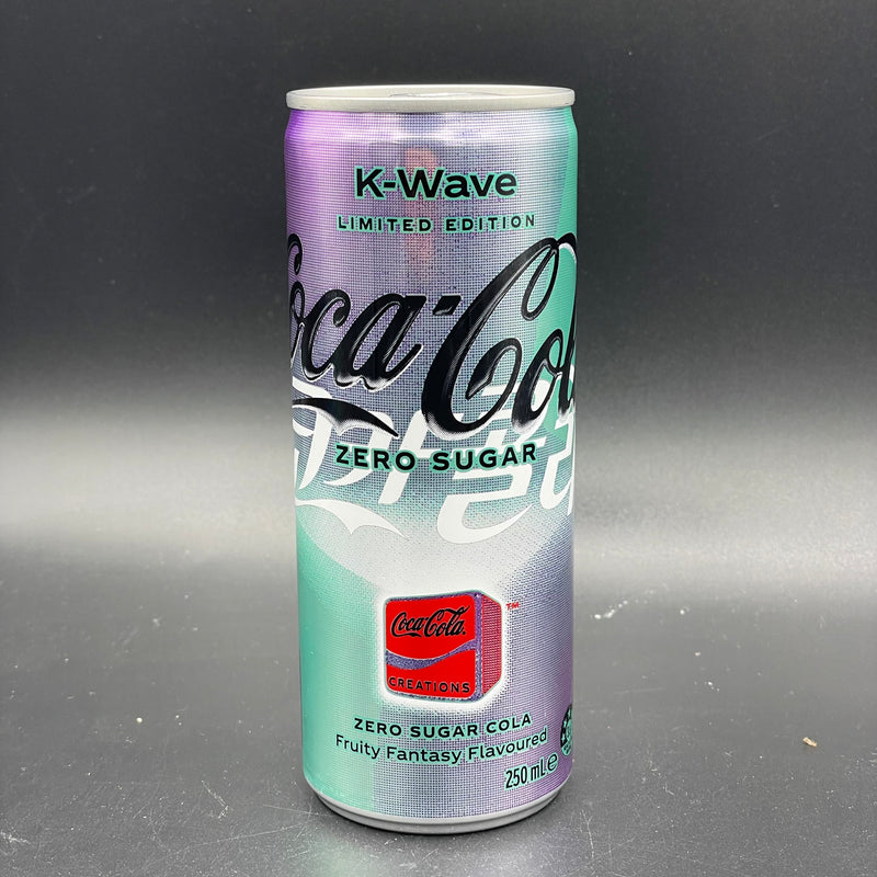 LIMITED EDITION Coca Cola Creations, Zero Sugar! K-Wave - Fruity Fantasy Flavoured. 250ml (AUS) LIMITED EDITION